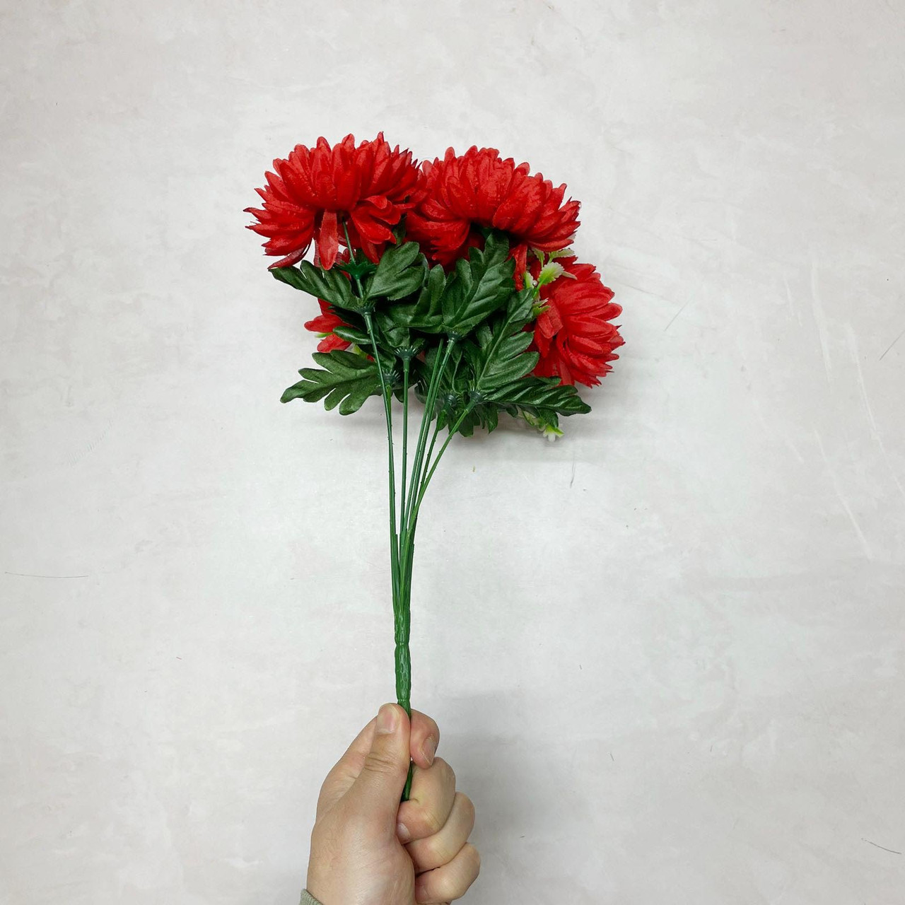 Искусственные цветы букет георгины 40 см красные - фото 4 - id-p116418658