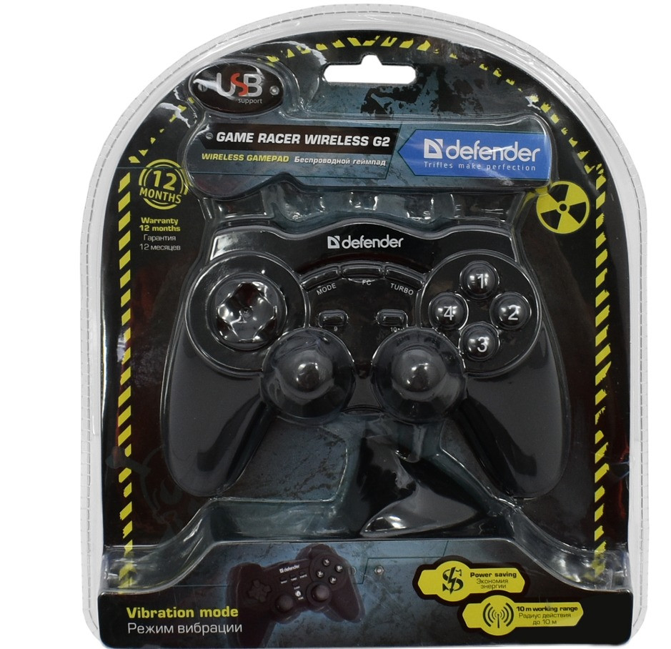 Джойстик беспроводной Defender Game Racer Wireless G2 (64259) черный - фото 3 - id-p116418576