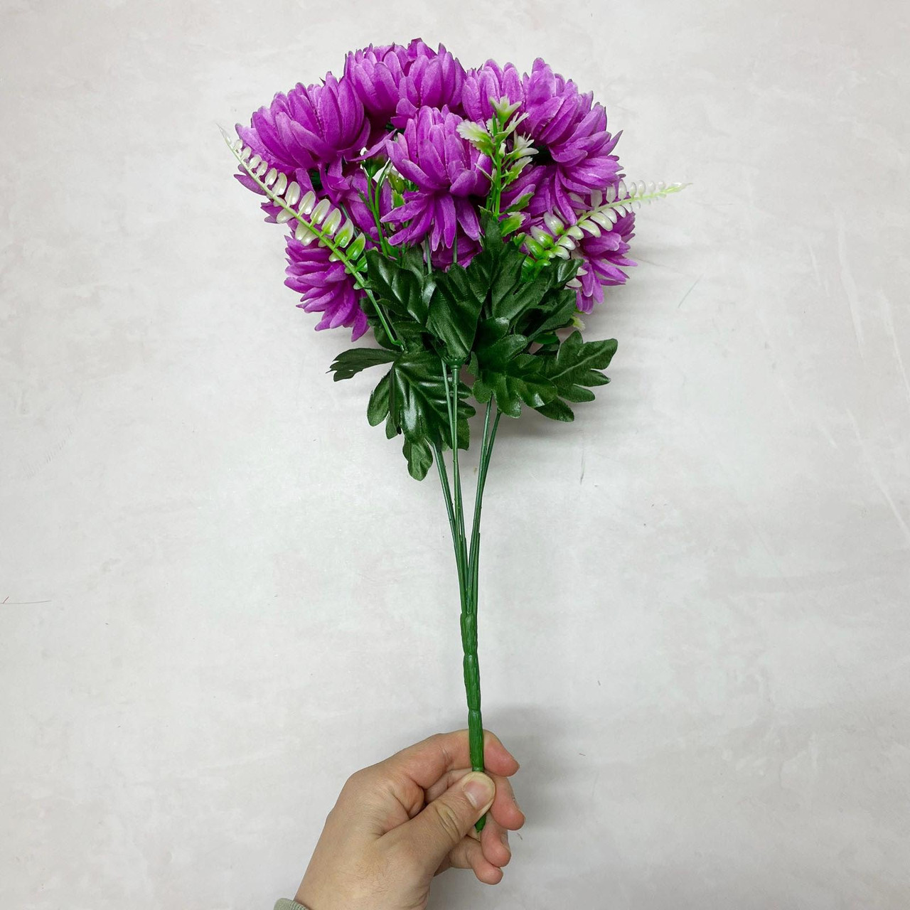 Искусственные цветы букет георгины 40 см фиолетовый - фото 4 - id-p116418691