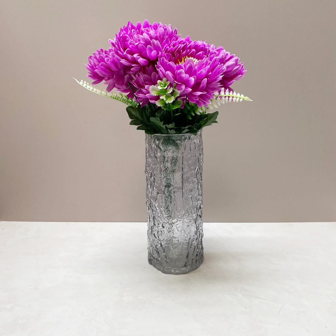 Искусственные цветы букет георгины 40 см фиолетовый - фото 1 - id-p116418691