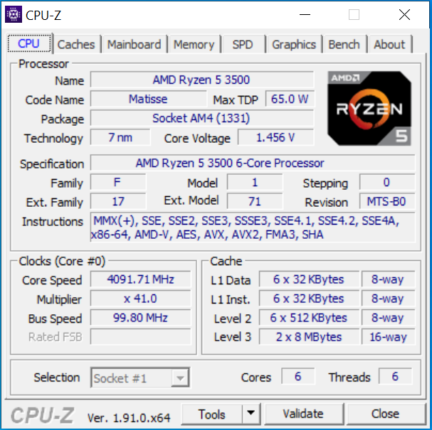 AMD Ryzen 5 3500 OEM - фото 3 - id-p116420210