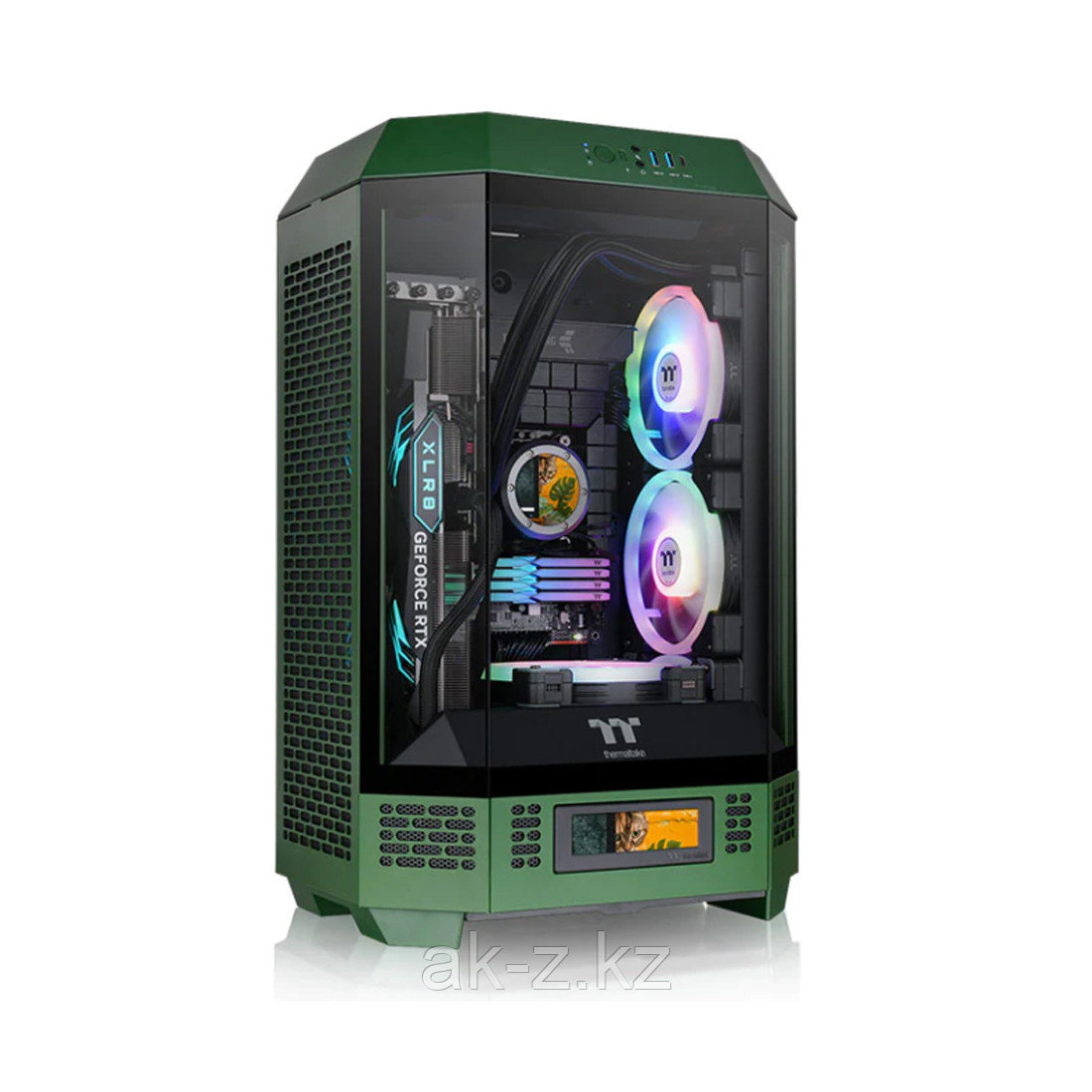 Компьютерный корпус Thermaltake The Tower 300 Racing Green без Б/П - фото 1 - id-p116420357