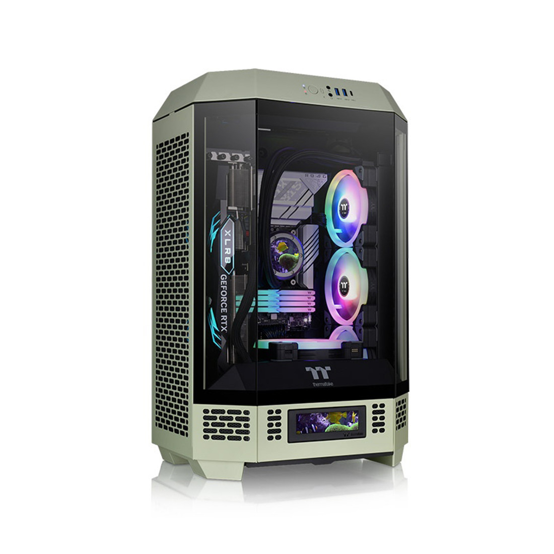 Компьютерный корпус Thermaltake The Tower 300 Matcha Green без Б/П 2-021221 CA-1Y4-00SEWN-00