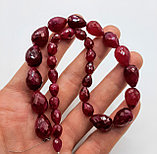 Рубин граненый, капли, от крупного до мелкого, фото 4