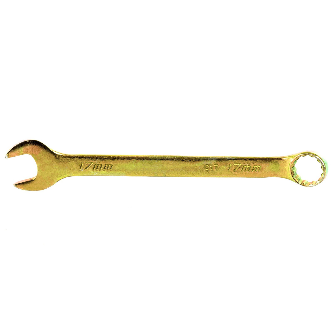 14982 Ключ комбинированный, 17 мм, желтый цинк// Сибртех - фото 1 - id-p116421289