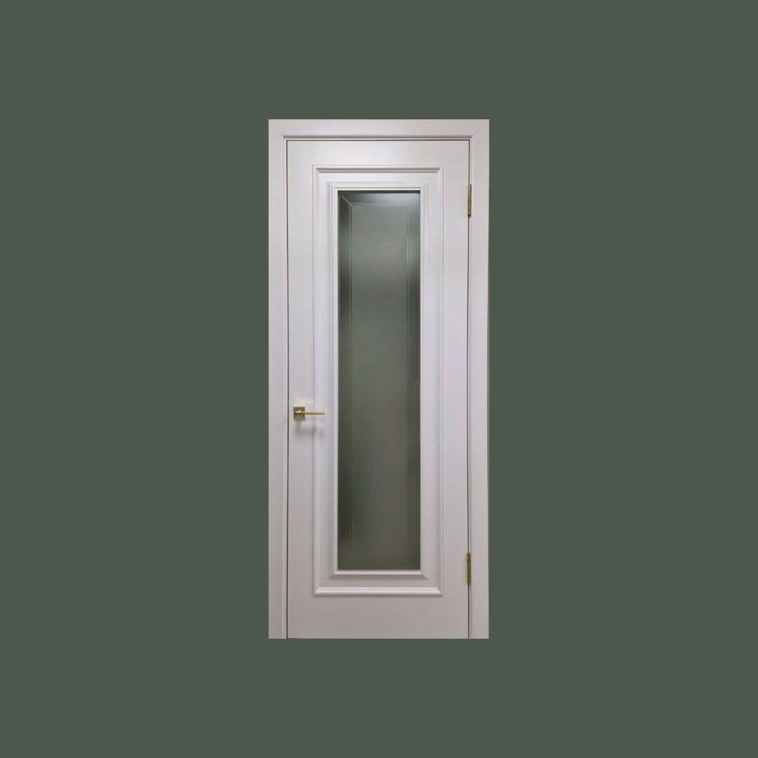 Межкомнатная дверь Ариана белая эмаль остекленная