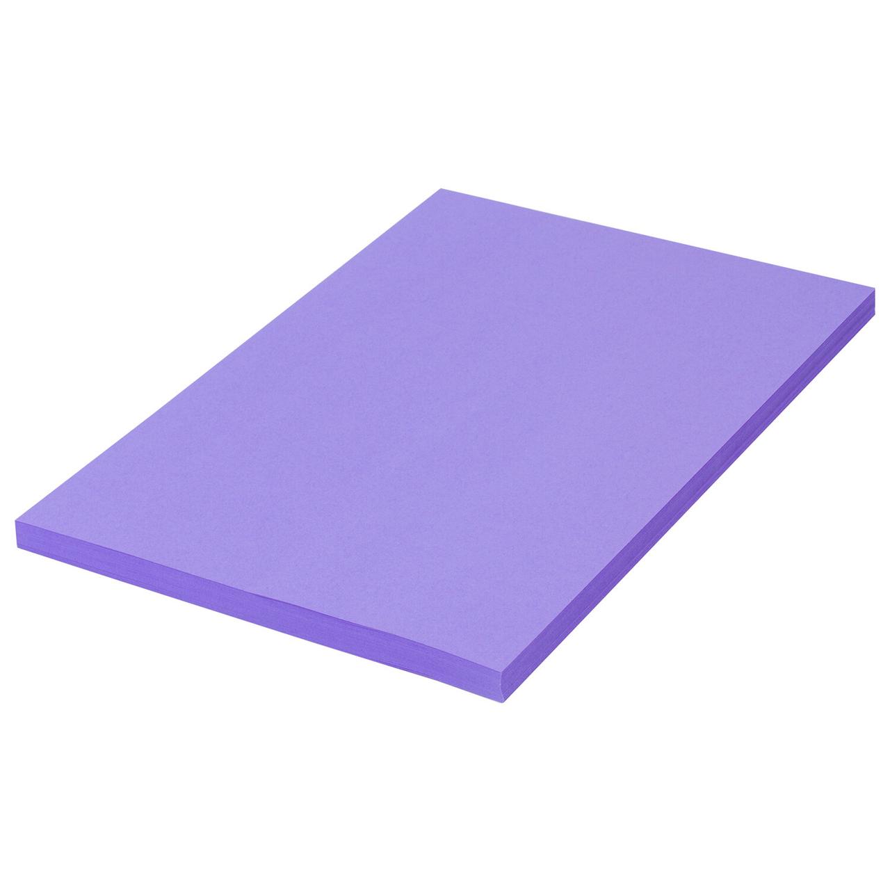 Бумага цветная BRAUBERG, А4, 80 г/м2, 100 л., медиум, фиолетовая, для офисной техники - фото 3 - id-p116425459