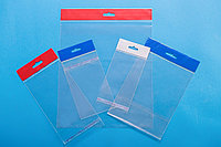 Пакет PVC с ушком (европетля)(за шт)для A6 бумаги (20 листов)голубой цвет (нет отверстия для воздуха)