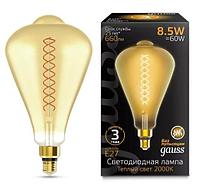 Лампа Gauss LED Filament ST164 8.5W Е27 660lm 2000К golden flexible 157802105