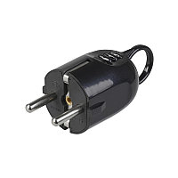 ВПу12-02-Ст Вилка разборная угловая с з/к с кольцом 16А черная IEK