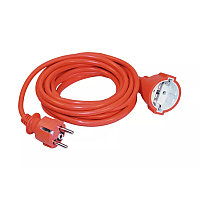 Шнур УШ-01РВ (оранж с кругл вилк и розеткой 5м) IEK