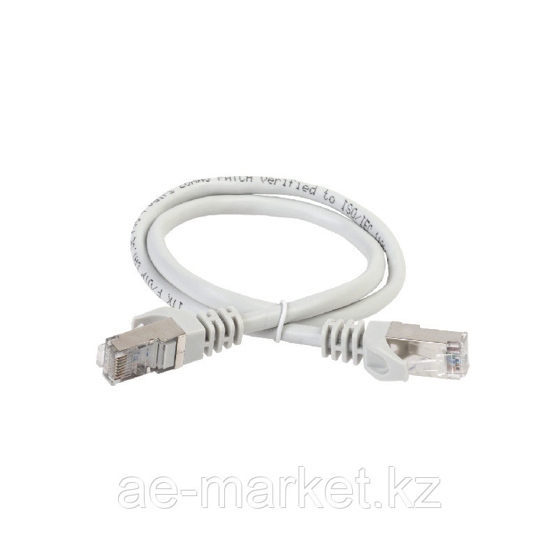 ITK Коммутационный шнур (патч-корд), кат.5Е FTP, 1м, серый IEK E-PRO - фото 1 - id-p110489115