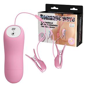 Виброзажимы на соски с электростимуляцией, 7 режимов вибрации, 3 режима электростимуляции