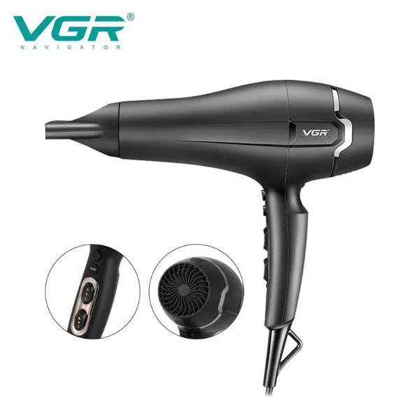VGR Фен для волос V-450, профессиональный, черный 2400вт - фото 5 - id-p116434605