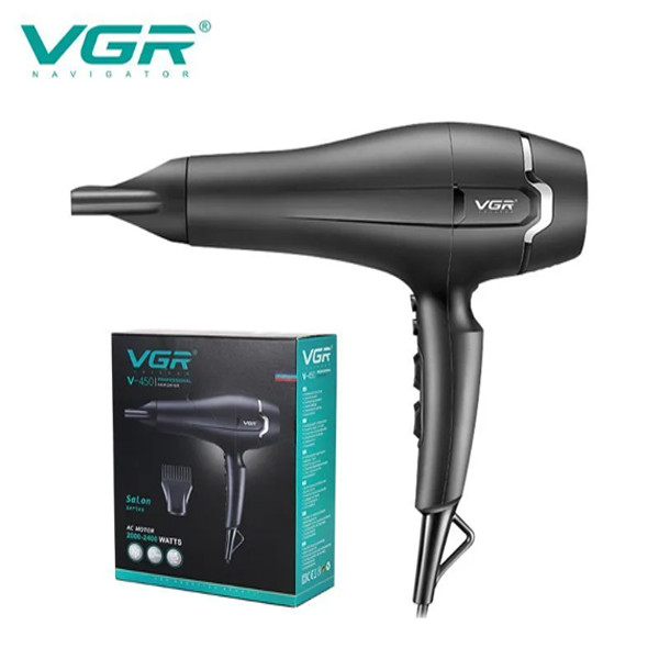 VGR Фен для волос V-450, профессиональный, черный 2400вт - фото 7 - id-p116434605