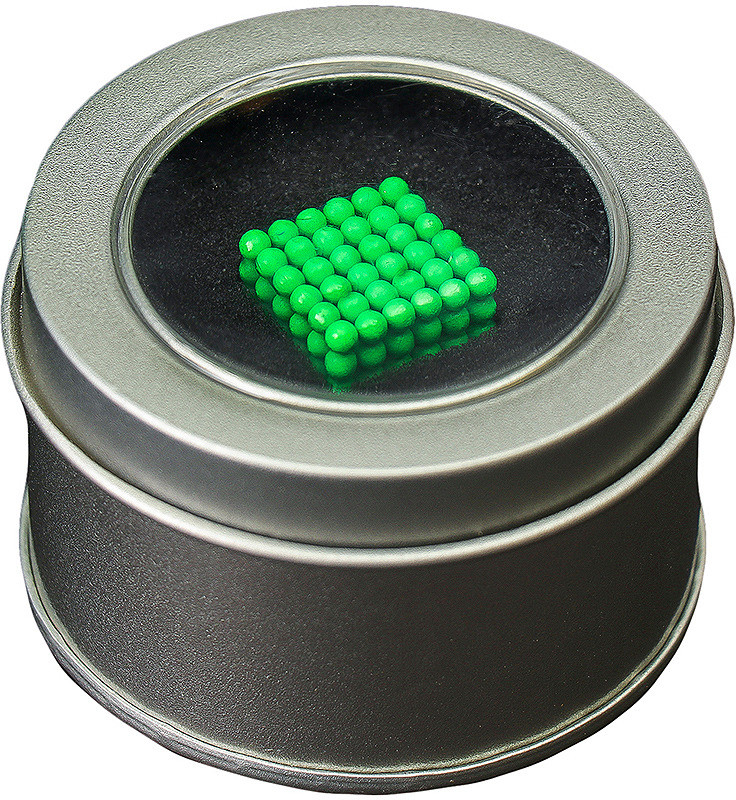 Антистресс магнитный Мини-Неокуб, 216 шариков d=0.3 см. (ярко-зеленый) - фото 3 - id-p116280461