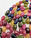 Рубин, синий, зеленый и жёлтый сапфир, граненые, 12×8мм, фото 3