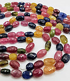 Рубин, синий, зеленый и жёлтый сапфиры, граненые, 10×6мм, фото 4