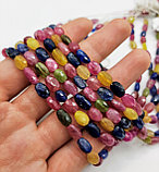 Рубин, синий, зеленый и жёлтый сапфир, граненые, 8×5мм, фото 5