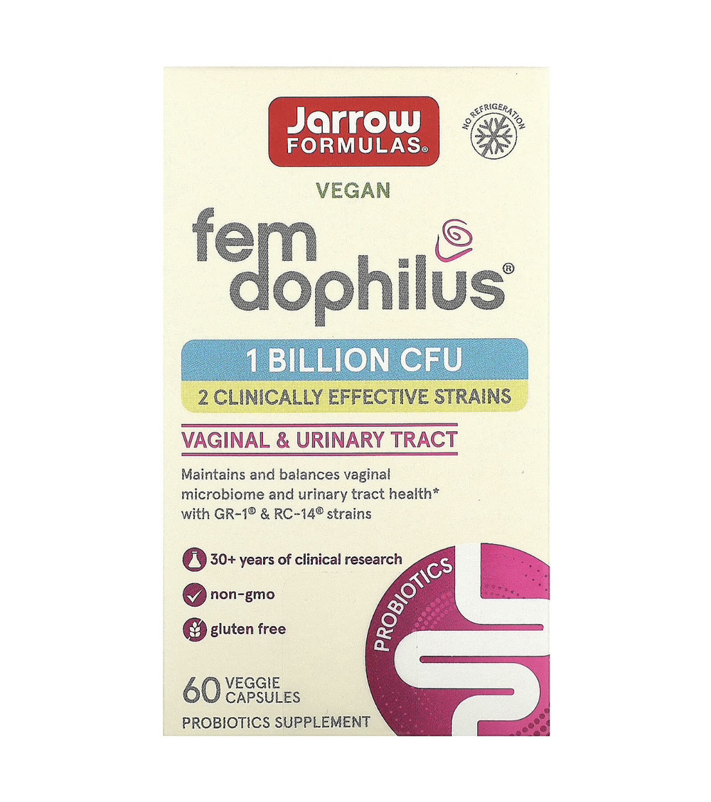 Jarrow formulas fem dophilus, добавка для женщин, 60 растительных капсул - фото 1 - id-p114180331