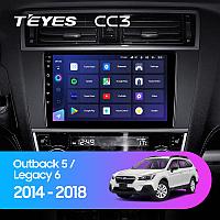 Автомагнитола Teyes CC3 6GB/128GB для Subaru Outback 2014-2018