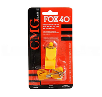 Свисток спортивный на веревке CMG Fox 40 желтый