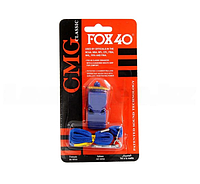 Свисток спортивный на веревке CMG Fox 40 синий