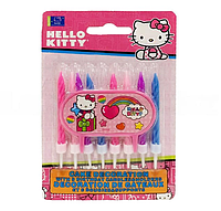 Hello Kitty тортына арналған шырақтар жиынтығы 8 дана түрлі-түсті