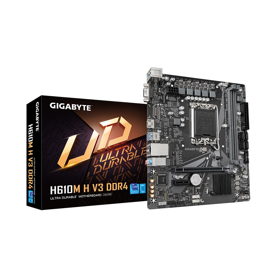Материнская плата Gigabyte H610M H V3 DDR4, LGA1700