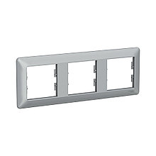 Рамка горизонтальная SE EPH5805361 Asfora EM 3 постовая алюминий 2-020773