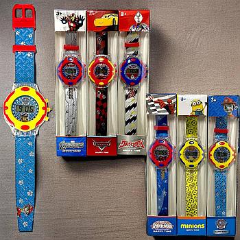 DA9020 Часы Дисней Мстители 7 видов цена за 1шт Cartoon Watch 22*4см