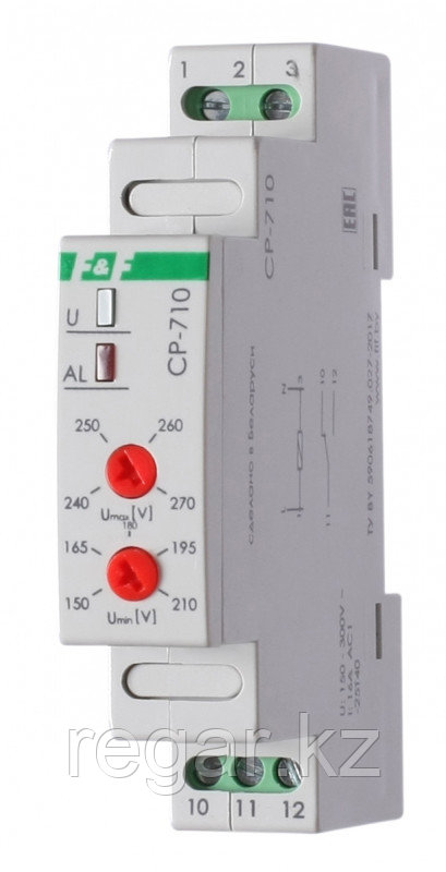 Реле контроля напряжения F&F CP-710, 150-300В 1NO/NC, 16А NEW - фото 1 - id-p113744864