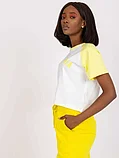 T-shirt-FA-TS-7708.44-biało-żółty, фото 2