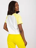 T-shirt-FA-TS-7708.44-biało-żółty, фото 3
