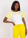 T-shirt-FA-TS-7708.44-biało-żółty, фото 4