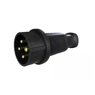 Вилка трехфазная 3Р+PЕ 3*32А 380В (каучук) UNIT (10/100)