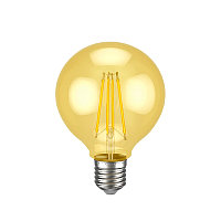 Лампа филаментная LED G95 шар золото 6Вт 230В 2700К E27 серия 360° IEK