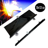 Солнцезащитные выдвижное автомобильная шторка на присосках 50 х 125 см черное
