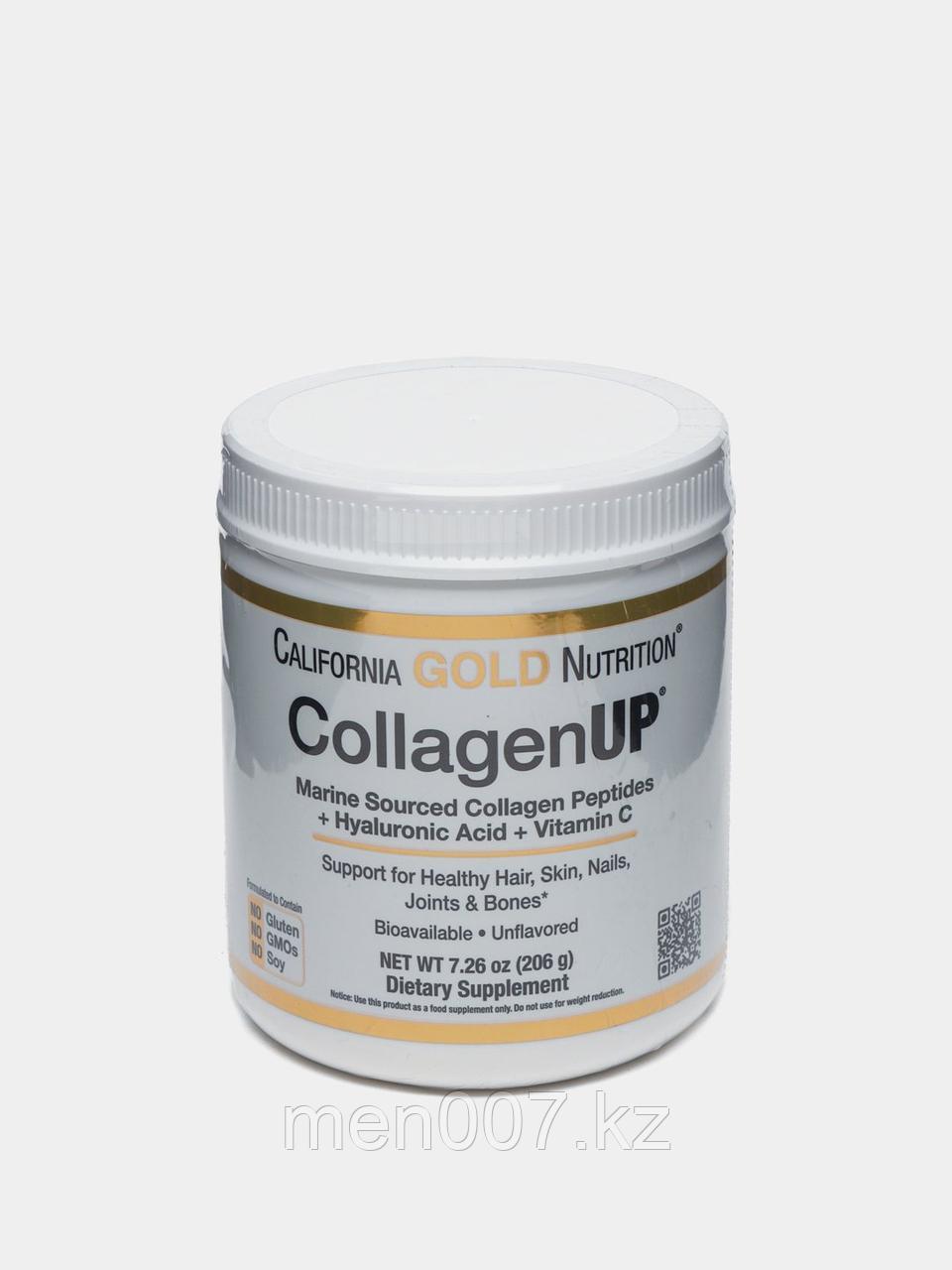 БАД CollagenUP, морской гидролизованный коллаген, гиалуроновая кислота и витамин C (206 г) California Gold