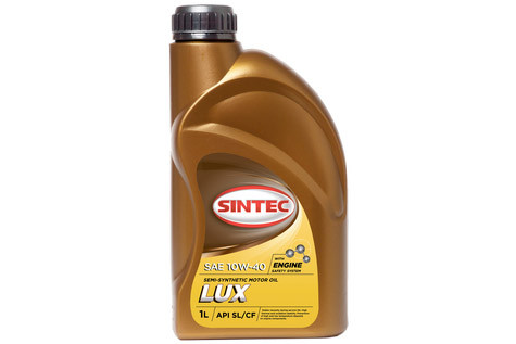 Масло SINTEC Люкс SAE 10W-40 API SL/CF канистра 1л/Motor oil 1l can - фото 1 - id-p116459392