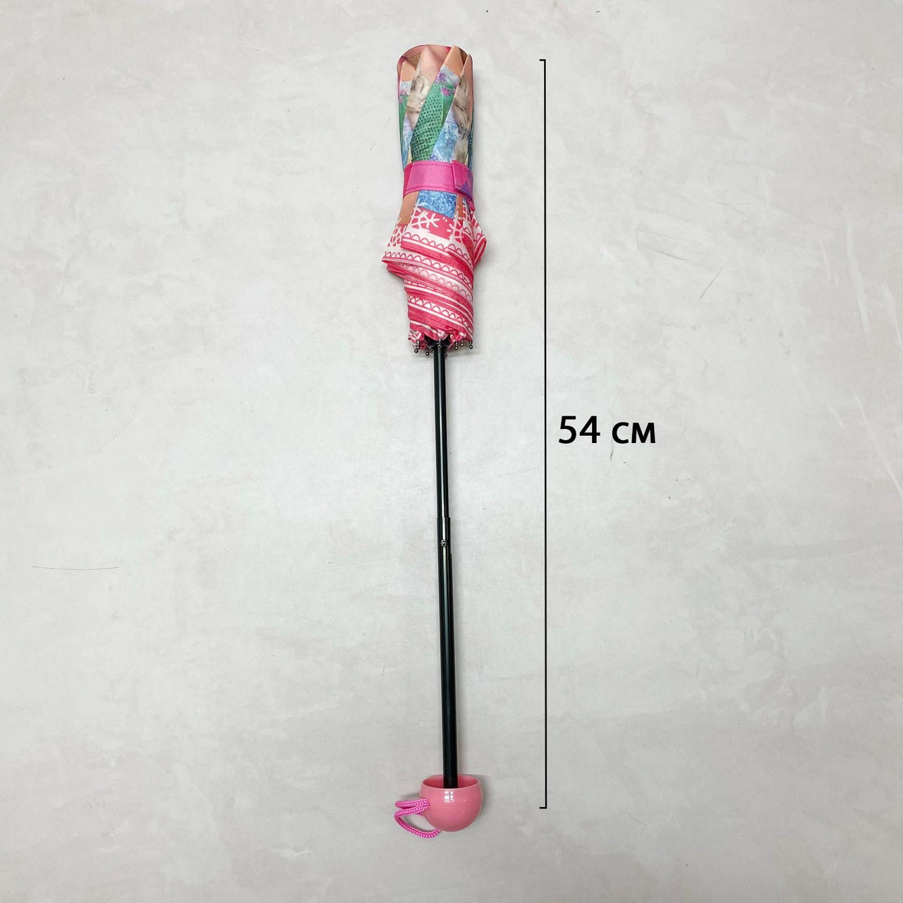 Зонт детский складной механический Холодные сердце 90 см розовый - фото 4 - id-p116459916