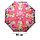Зонт детский складной механический Холодные сердце 90 см розовый, фото 2