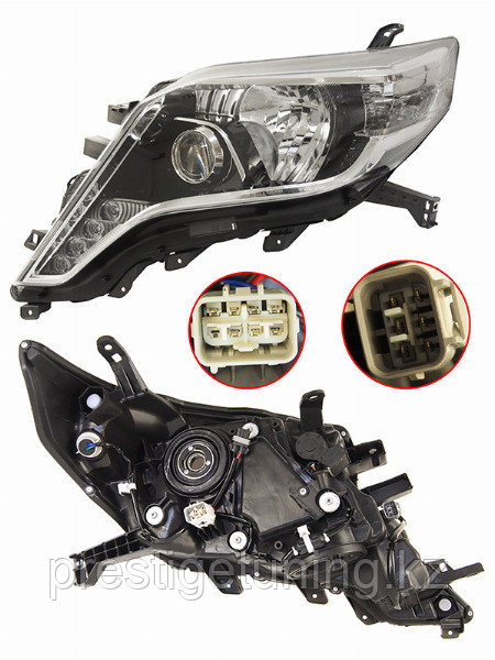 Передняя фара левая (L) на Land Cruiser Prado 150 2014-17 LED с электрокорректором (TYC)