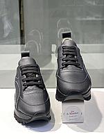 Кожаные женские кроссовки черного цвета. Качественная женская обувь весна 2024., фото 5