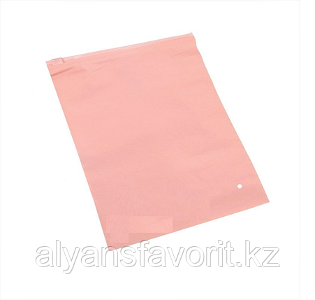 Пакет слайдер матовый розовый с бегунком (slider) размер: 17*25  см. (в уп. 50 шт.), фото 2