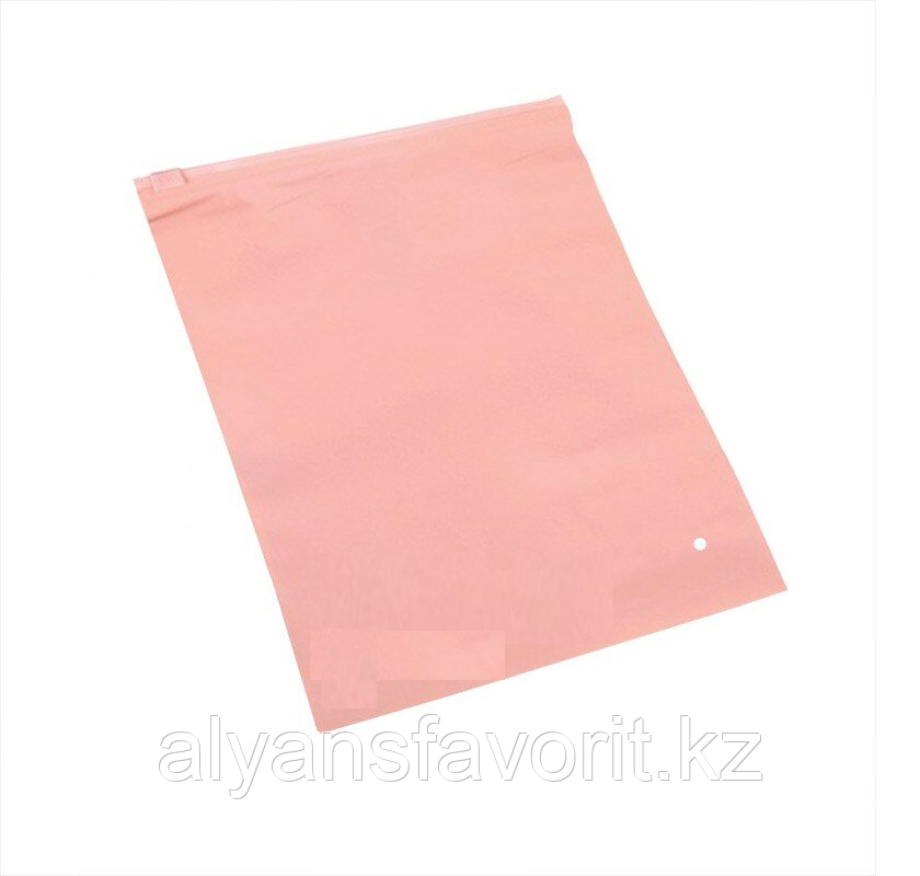 Пакет слайдер матовый розовый с бегунком (slider) размер: 20*25 см. (в уп. 50 шт.)