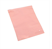 Пакет слайдер матовый розовый с бегунком (slider) размер: 20*25 см. (в уп. 50 шт.)