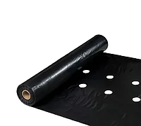 Пленка ПЭ мульчирующая (черная), 60 мкм 1,3×500м ПЕРФ. 27*27 отв. 5-6см