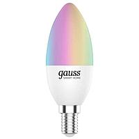 Лампа Gauss Smart Home С37 5W 470lm 2700-6500К Е14 RGBW+изм.цвет.темп.+диммирование LED 1190112