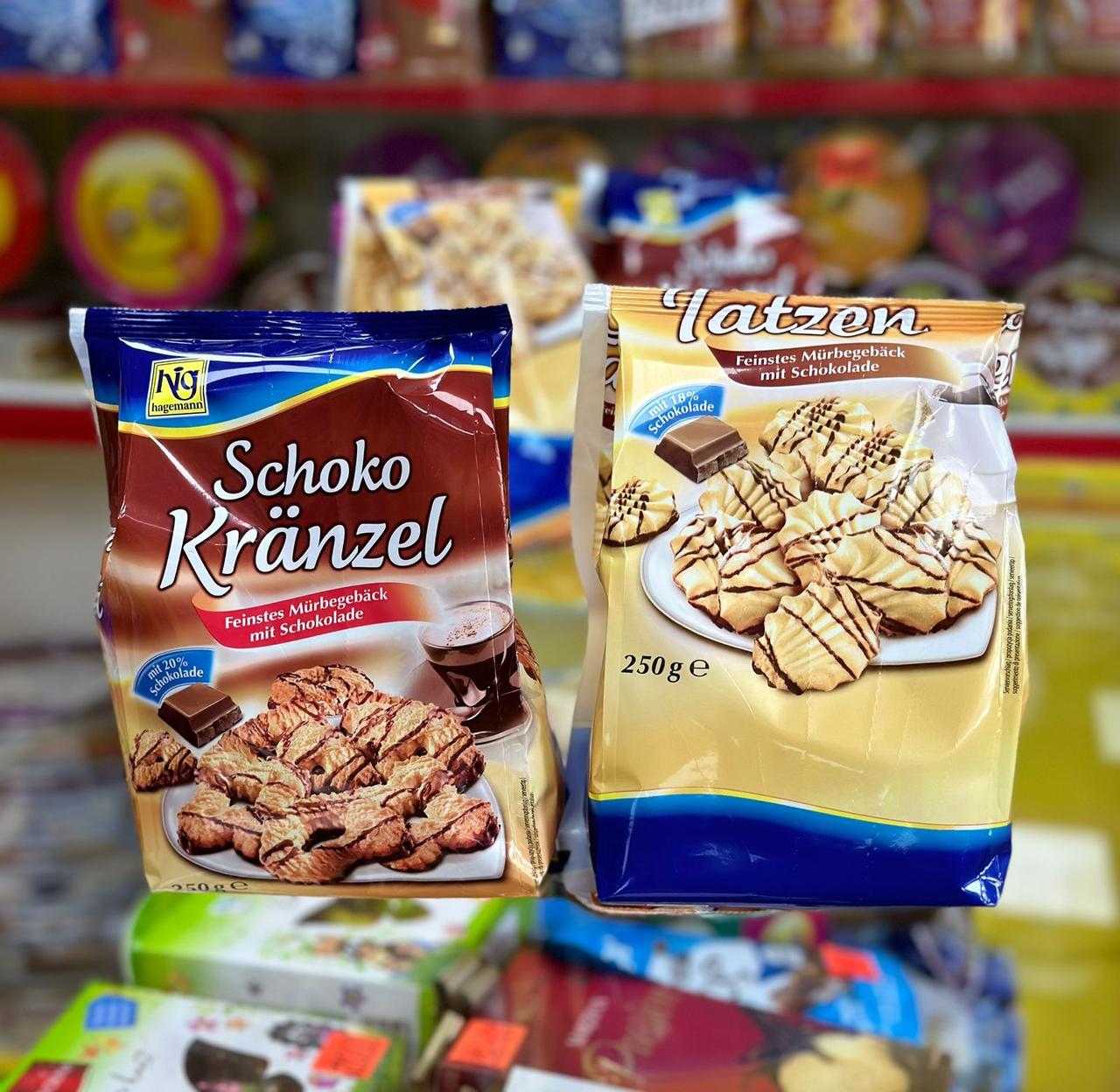 Печенье в шоколаде Schoko Kranzel 250 гр